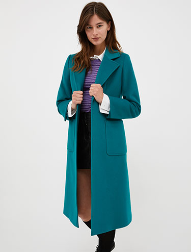 Runaway wool felt coat  - emerald green - MAX&Co.