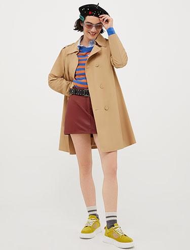 Techno-cotton trench coat - brown - MAX&Co.